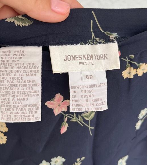 Jones New York Petite Women's Long Skirt Real 100% Silk - Picture 6 of 11